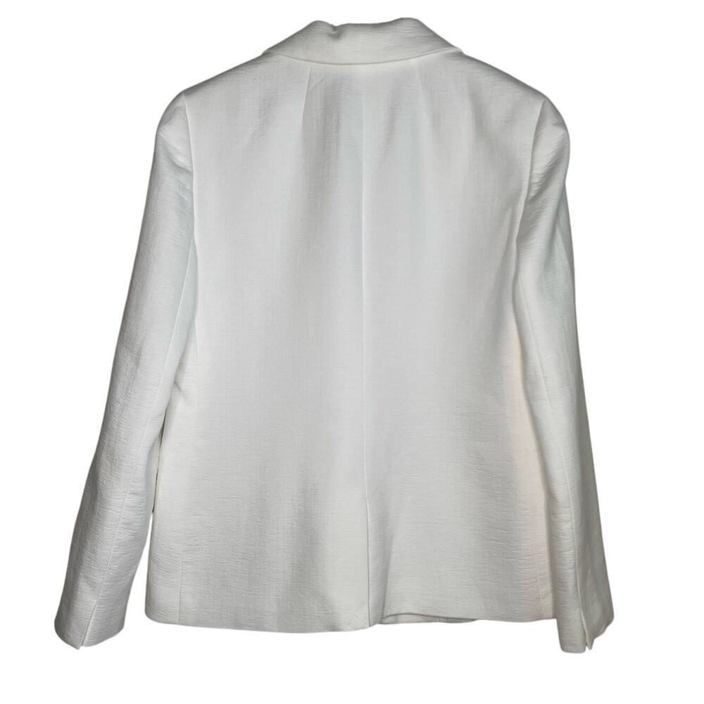 J. Crew Cotton/Linen Blend Double Breasted Textured Blazer White Women's Size 8 - Picture 10 of 10